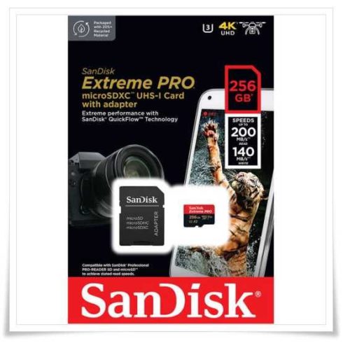 SanDisk Extreme Pro microSDXC 256GB (SDSQXCD-256G-GN6MA)